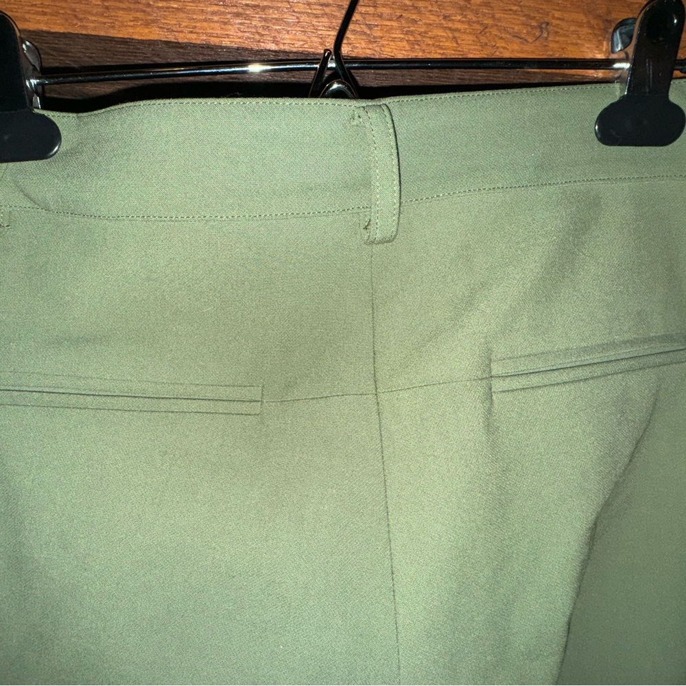 Tibi Army Green Black Color Block Pants Size 4 - image 3